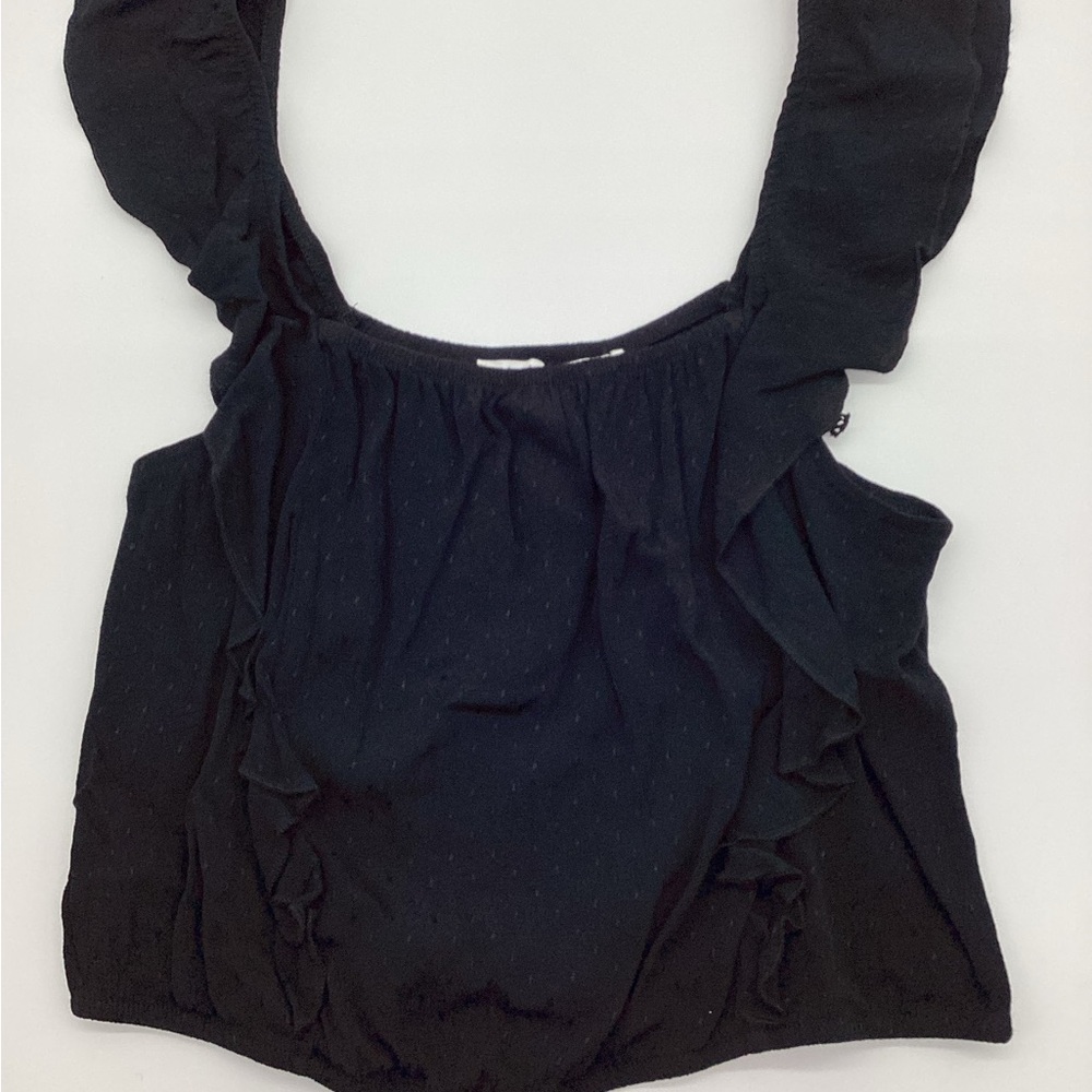 Hippie Rose Black Ruffle-Trim Camisole NWT
